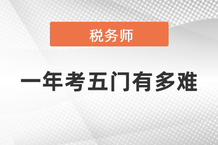 稅務(wù)師一年考五門有多難