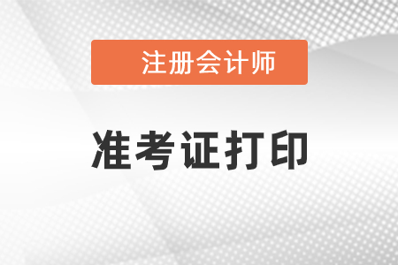 2021年注冊(cè)會(huì)計(jì)師準(zhǔn)考證打印入口是什么