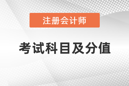 注冊會計師考試科目及分值