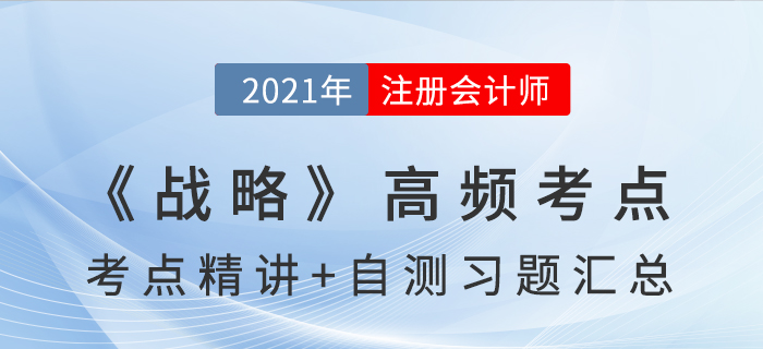 2021年CPA《戰(zhàn)略》高頻考點(diǎn)+自測習(xí)題匯總