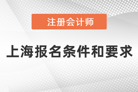 上海注冊(cè)會(huì)計(jì)師報(bào)名條件和要求