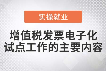 增值稅發(fā)票電子化試點工作的主要內(nèi)容是什么,？