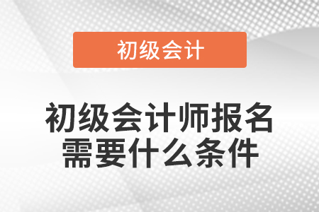 初級會計(jì)師報(bào)名需要什么條件