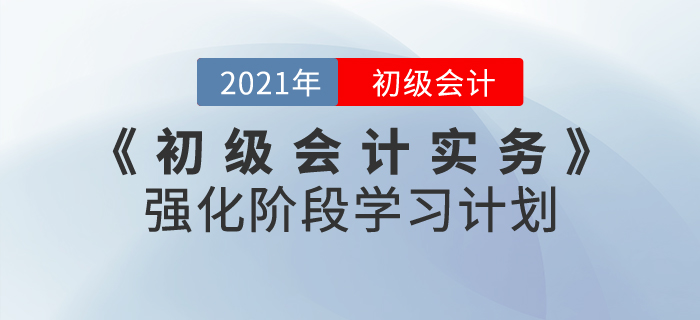 2021年《初級(jí)會(huì)計(jì)實(shí)務(wù)》強(qiáng)化階段學(xué)習(xí)計(jì)劃,，掌握重點(diǎn)就是現(xiàn)在！