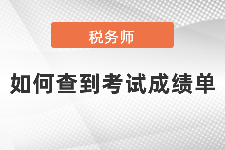 如何查到稅務師考試成績單