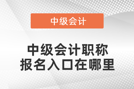 中級(jí)會(huì)計(jì)職稱報(bào)名入口在哪里