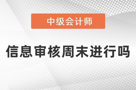 中級(jí)會(huì)計(jì)信息審核周末進(jìn)行嗎,？