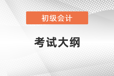 初級(jí)會(huì)計(jì)2021年考試大綱