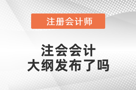 2021年注會會計大綱發(fā)布了嗎
