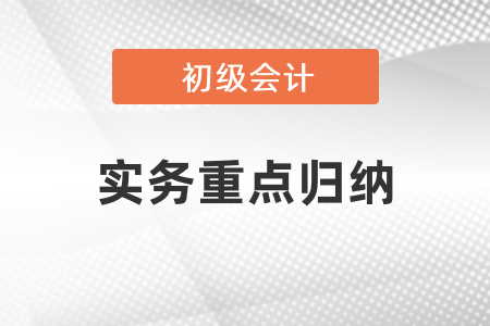 2021初級會計實務(wù)重點歸納