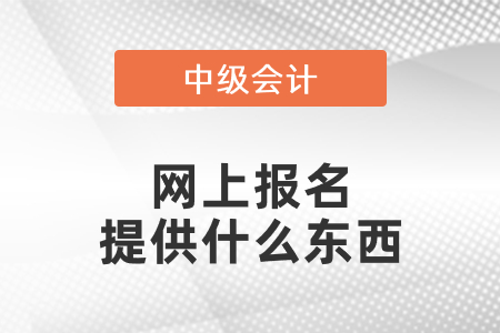 中級會計師網(wǎng)上報名提供什么東西