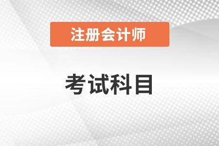 注冊會計師考試科目