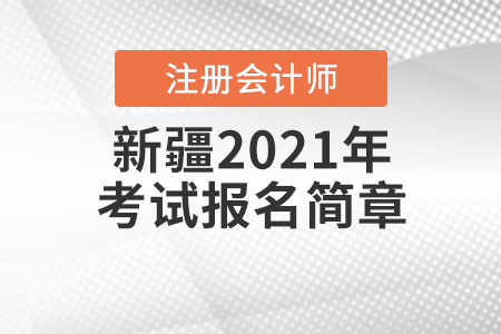 新疆維吾爾自治區(qū)2021年注冊會計師全國統(tǒng)一考試報名簡章