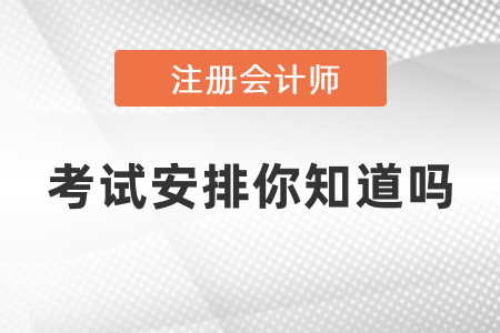 2021年注冊會計師考試安排你知道嗎