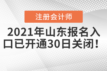 2021年山東省濟(jì)南注會(huì)報(bào)名入口已開通,，30日關(guān)閉！