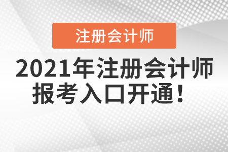 2021年注冊會計師報考入口開通,！