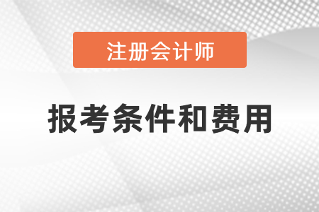 2021年度注冊會計師報考條件和費(fèi)用