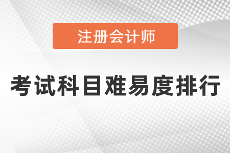 2021年度cpa考試科目難易度排行