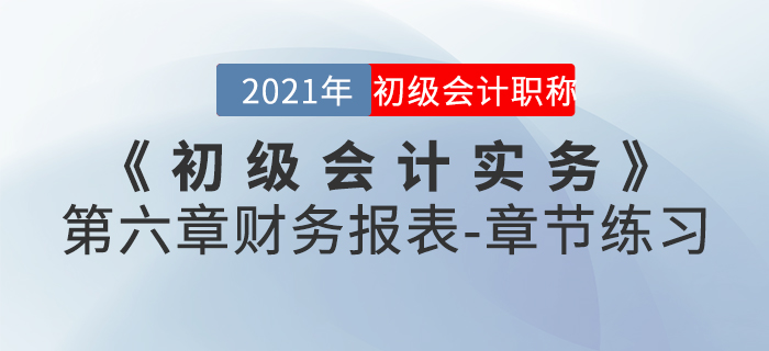 2021年《初級(jí)會(huì)計(jì)實(shí)務(wù)》第六章財(cái)務(wù)報(bào)表-章節(jié)練習(xí)