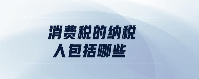 消費稅的納稅人包括哪些