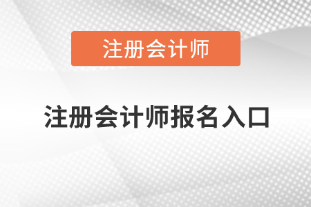 注冊會計師報名入口開通了嗎,？