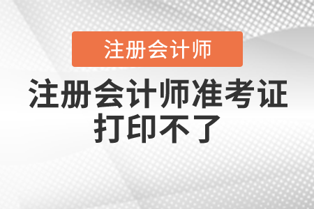 注冊(cè)會(huì)計(jì)師準(zhǔn)考證打印不了