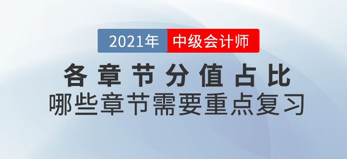 中級(jí)會(huì)計(jì)師考試各章節(jié)分值占比什么樣,？哪些章節(jié)需要重點(diǎn)復(fù)習(xí)？