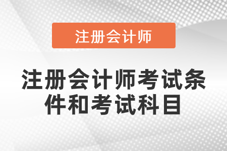 注冊會計師考試條件和考試科目