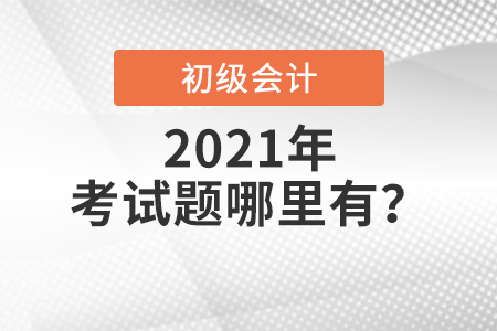 2021年初級會計(jì)考試題哪里有