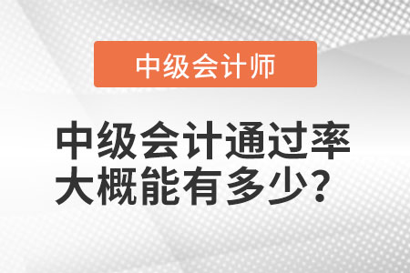 中級會計通過率大概能有多少？