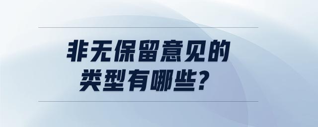 非無保留意見的類型有哪些