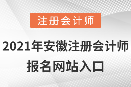 2021年安徽省滁州注冊會計師報名網(wǎng)站入口