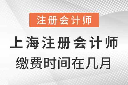 上海注冊會計師繳費時間在幾月？