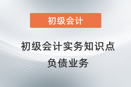 初級(jí)會(huì)計(jì)實(shí)務(wù)知識(shí)點(diǎn)-負(fù)債業(yè)務(wù)