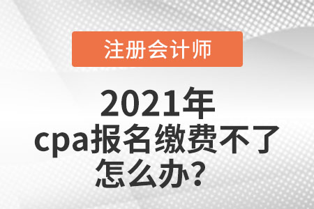cpa報(bào)名繳費(fèi)不了怎么辦