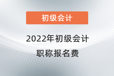 2022年初級會計職稱報名費