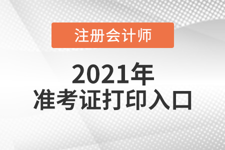 2021年注會考試準考證打印入口