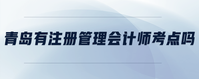 青島有注冊(cè)管理會(huì)計(jì)師考點(diǎn)嗎