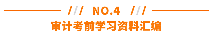 審計考前學習資料匯編