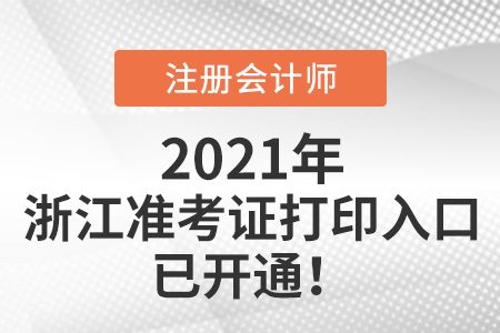 浙江2021年cpa打印準考證入口已開通