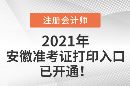 安徽省安慶2021年注冊會計師打印準考證網(wǎng)站已開通