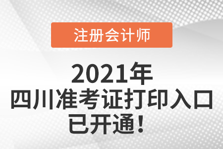 2021年四川省綿陽注冊(cè)會(huì)計(jì)師準(zhǔn)考證下載入口已開通