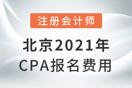 北京市通州區(qū)2021年cpa報名費用