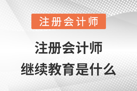 注冊會計師繼續(xù)教育是什么