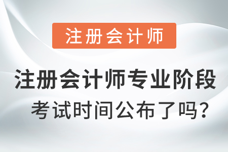 注冊(cè)會(huì)計(jì)師專業(yè)階段考試時(shí)間公布了嗎,？