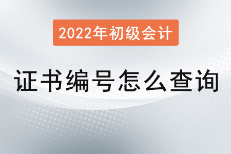 初級(jí)會(huì)計(jì)證書(shū)編號(hào)怎么查詢(xún)呢？