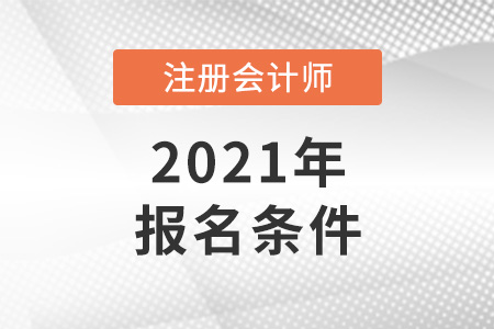 江蘇省連云港注冊會計師報名條件2021年