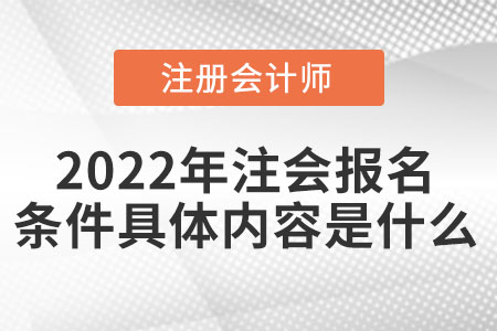 2022年注會報名條件具體內(nèi)容是什么