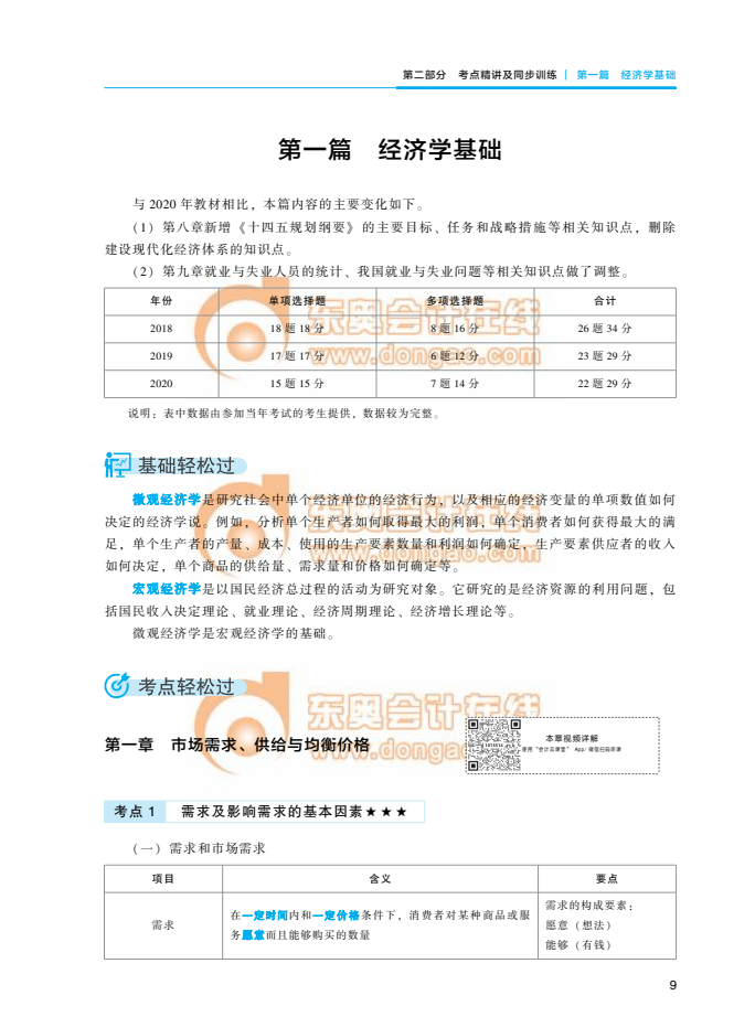 2021中級(jí)經(jīng)濟(jì)師《經(jīng)濟(jì)基礎(chǔ)》輕一嘗鮮試讀