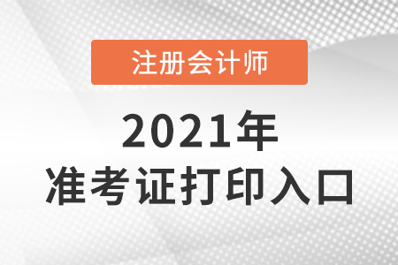 2021年注冊(cè)會(huì)計(jì)師準(zhǔn)考證下載入口